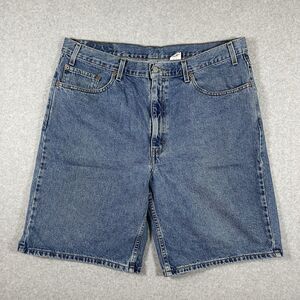 Levis 550 Shorts Mens 40 Vintage Relaxed Fit Jorts Jean Blue 90s Grunge Skate